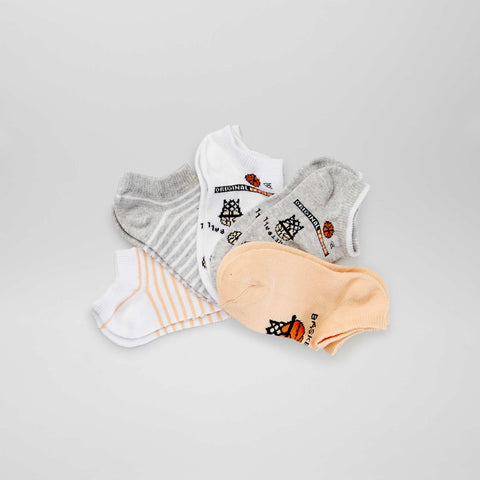 Gris/corail/blanc