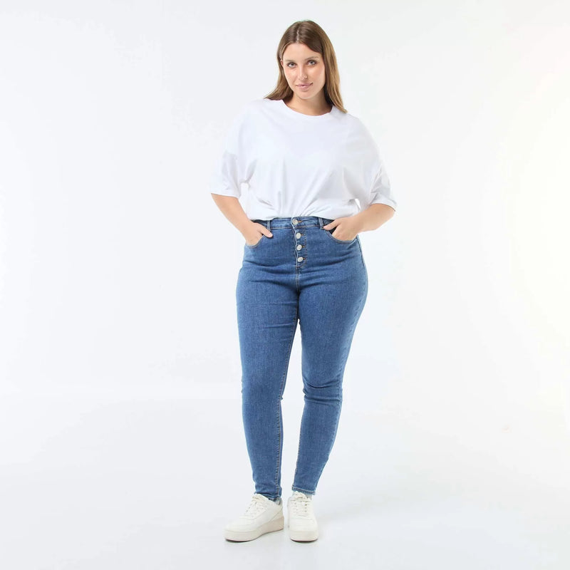 Pantalon skinny stretch - 5 poches - L30 – Stone – Kiabi Maroc