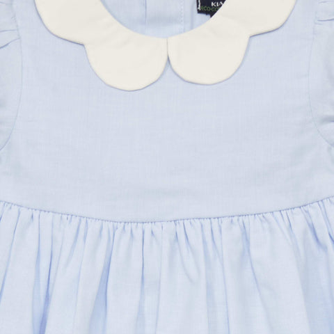 Robe en popeline à col claudine