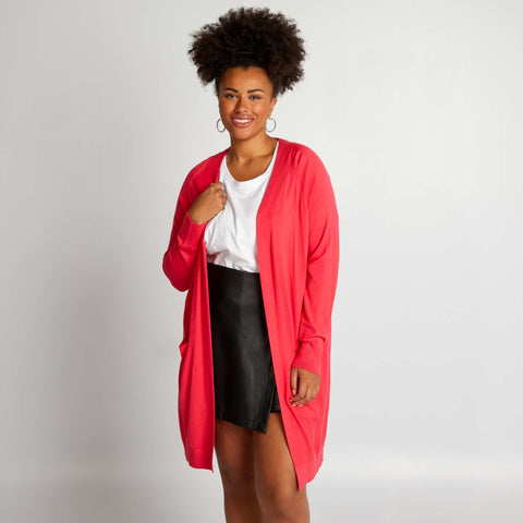 Gilet mi-long en maille