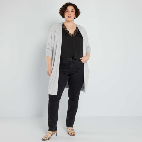 Gilet mi-long en maille