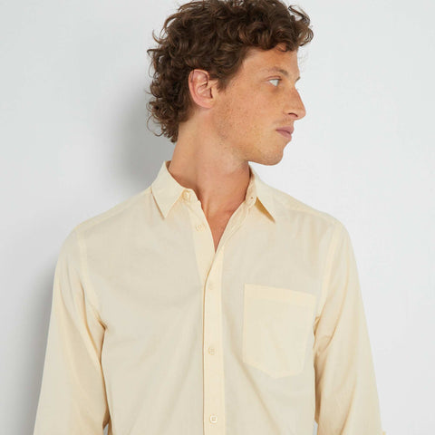 Chemise droite pur coton
