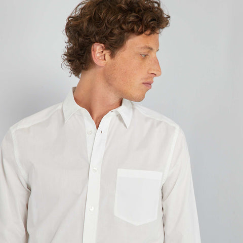 Chemise droite pur coton