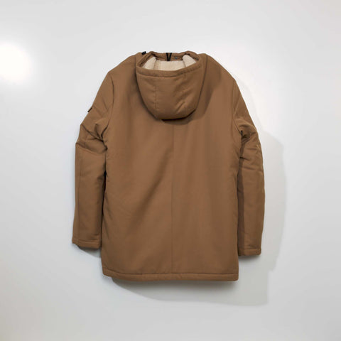 Parka à capuche doublée effet moutonné