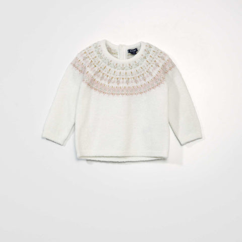 Pull en maille jacquard douce