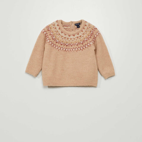 Pull en maille jacquard douce