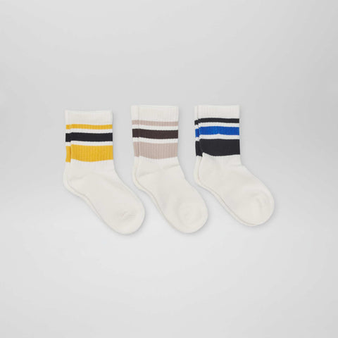 Lot de 3 paires de chaussettes avec bande contrastante