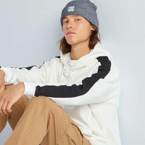 Sweat à capuche bicolore