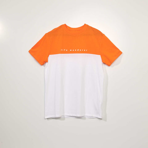 Blanc/orange