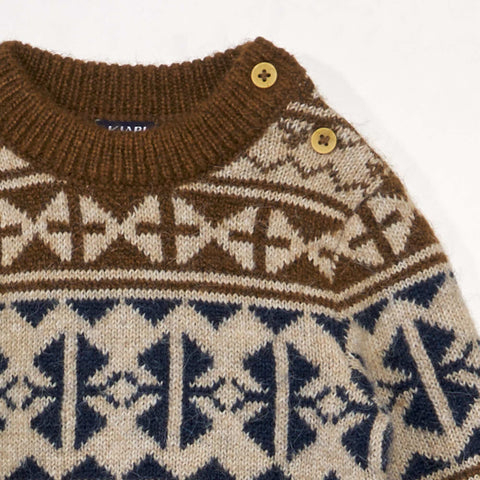 Pull en maille jacquard tricotée