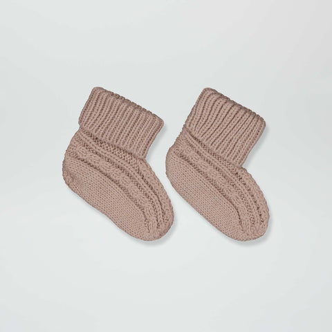 Chausson en maille tricotée