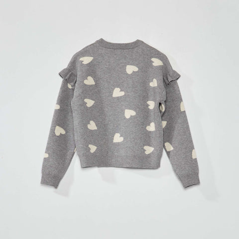 Pull en maille avec volants