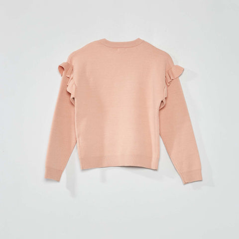 Pull en maille avec volants