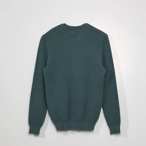Pull maille tricot point de riz