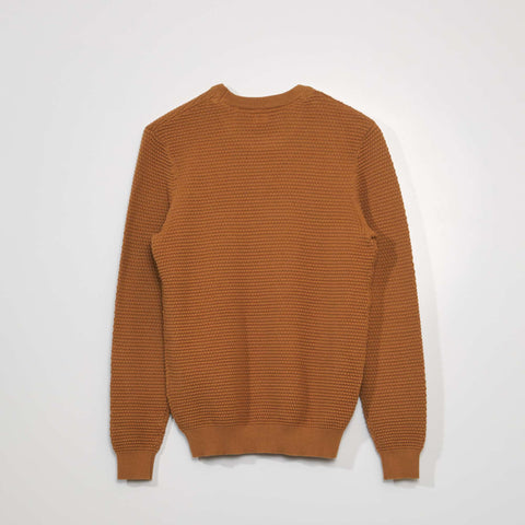 Pull maille tricot point de riz