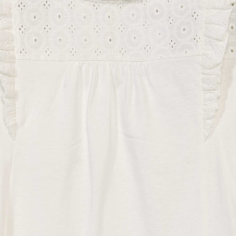 T-shirt à manches longues avec broderie anglaise