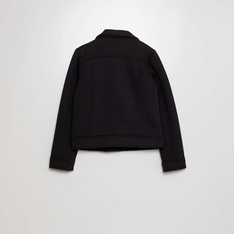 Veste en maille avec ouverture zippée asymétrique