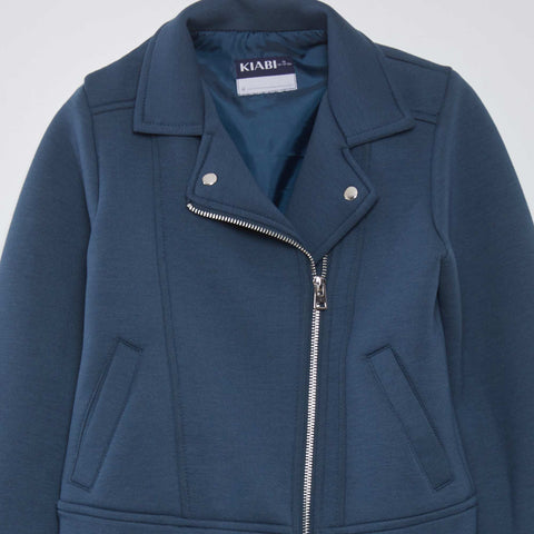 Veste en maille avec ouverture zippée asymétrique