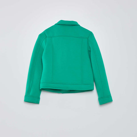 Veste en maille avec ouverture zippée asymétrique