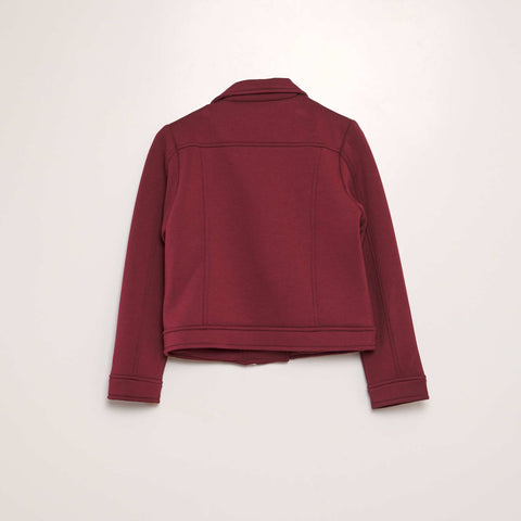 Veste en maille avec ouverture zippée asymétrique