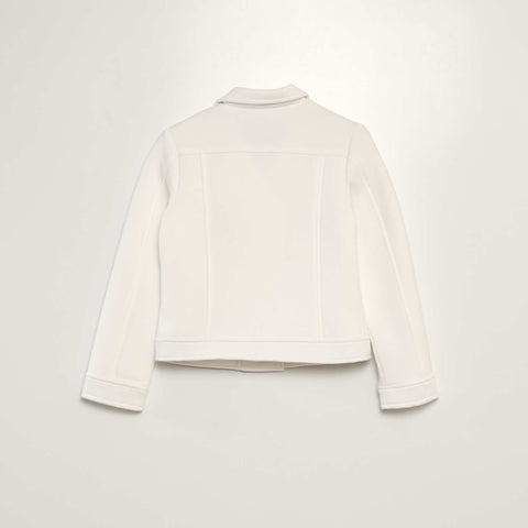 Veste en maille avec ouverture zippée asymétrique