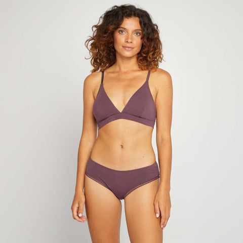 Soutien-gorge triangle avec coques amovibles