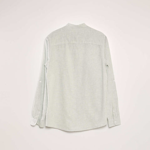 Chemise à manches longues avec lin
