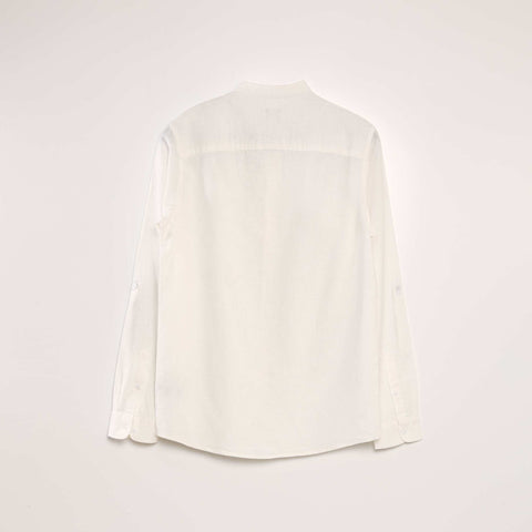 Chemise à manches longues avec lin