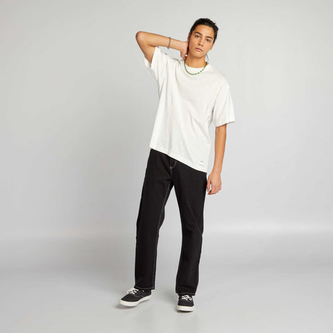 Pantalon à surpiqures contrastées