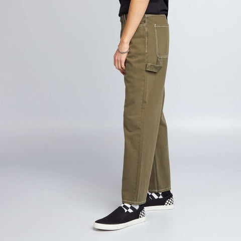 Pantalon à surpiqures contrastées