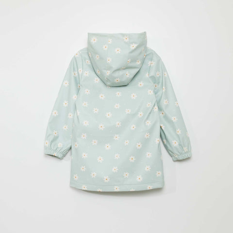 Parka imprimé marguerite doublure polaire