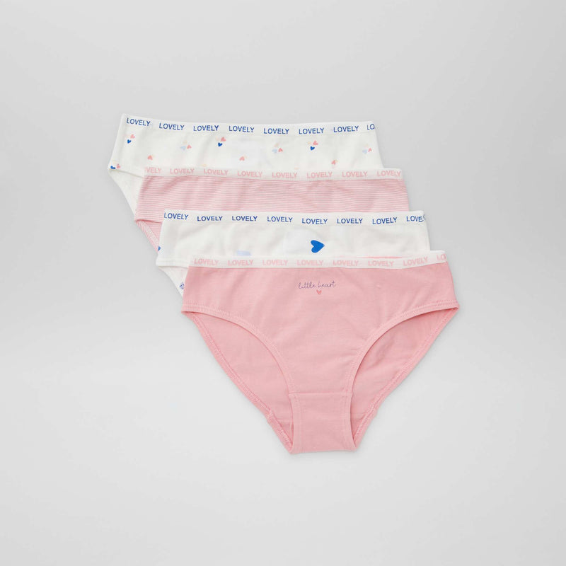 Lot de 4 culottes imprimées – BLANC – Kiabi Maroc