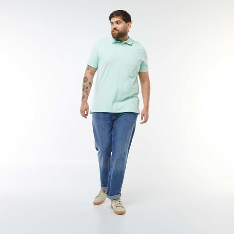 Polo en coton à contrastes