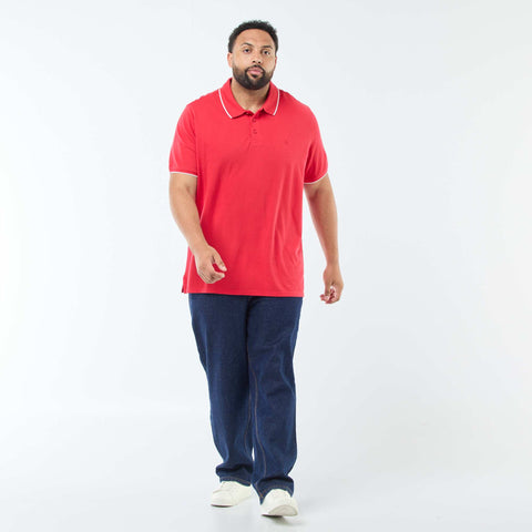 Polo en coton à contrastes