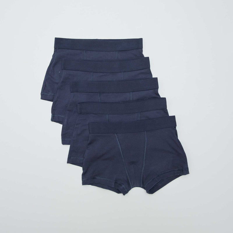 5 boxers unis – Bleu – Kiabi Maroc
