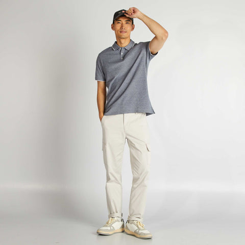 Polo en piqué de coton