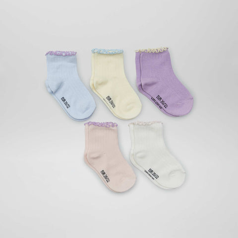 Lot de 5 chaussettes à volants