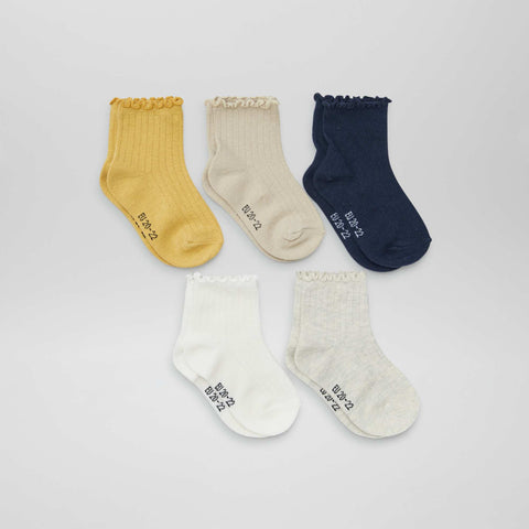 Lot de 5 chaussettes à volants