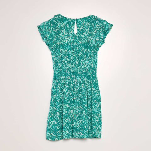 Robe à volants imprimée