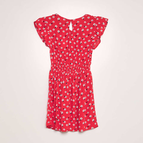 Robe à volants imprimée