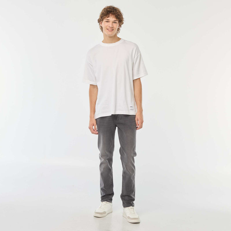 Jean slim à 5 poches – Gris – Kiabi Maroc