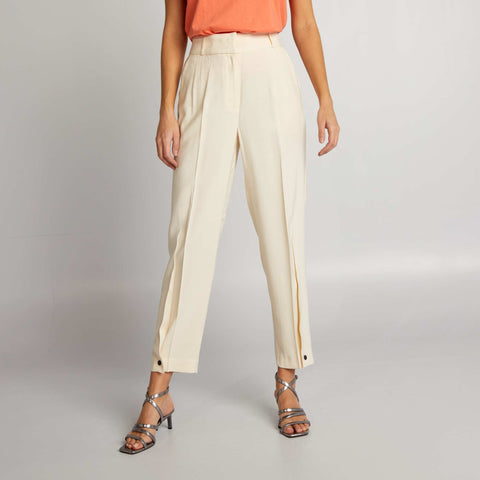 Pantalon droit à taille haute