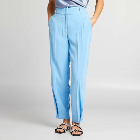 Pantalon droit à taille haute