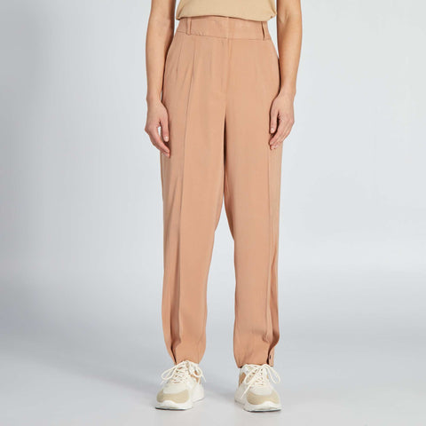Pantalon droit à taille haute