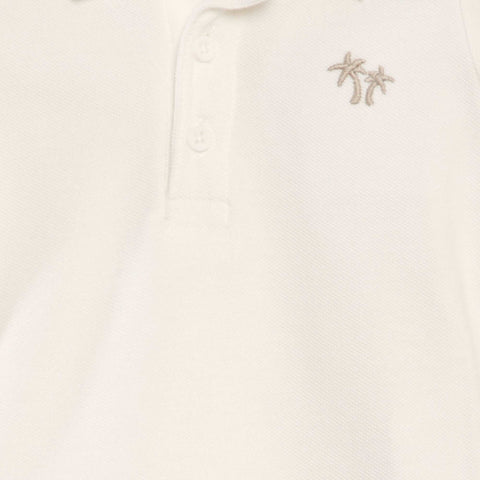 Polo en piqué de coton 'palmier'