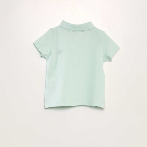 Polo en piqué de coton 'palmier'