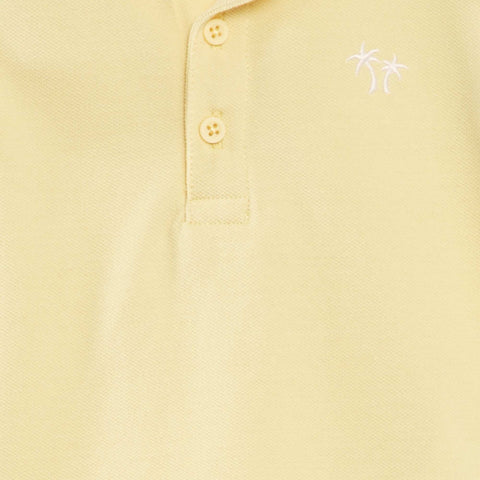 Polo en piqué de coton 'palmier'