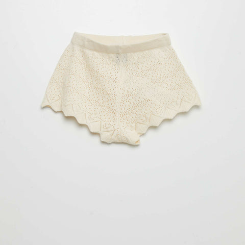 Short en maille tricot