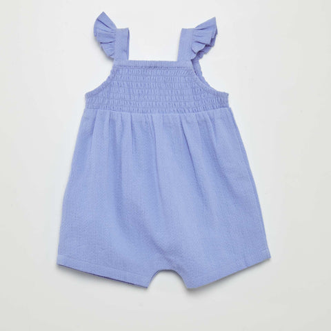 Combi short en maille gaufrée