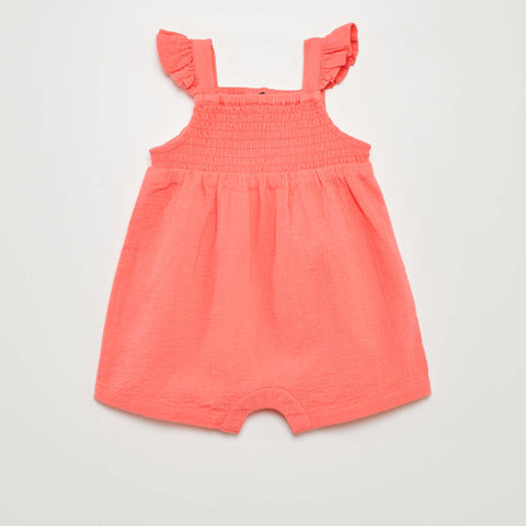 Combi short en maille gaufrée